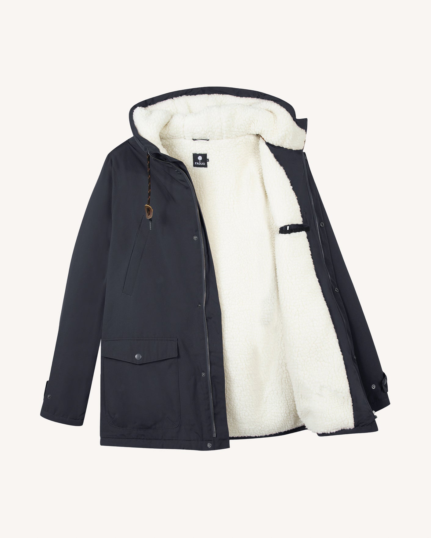 faguo-vernon-parka-imperm-able-bleu-marine-sherpa image 4