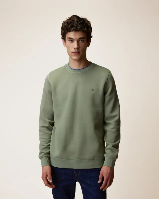 faguo-sweat-col-rond-donzy-kaki-molleton-gratt image 1