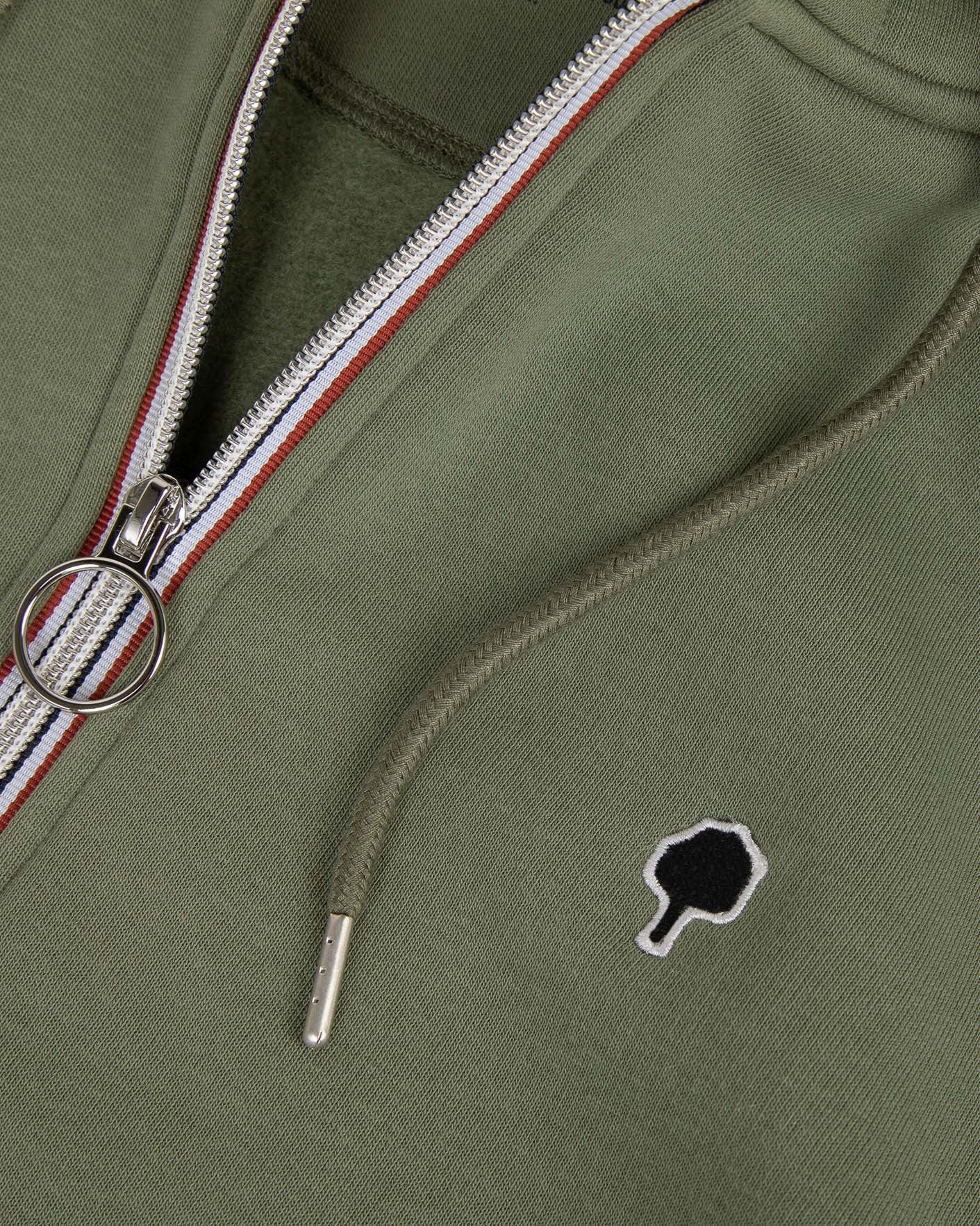 faguo-mesnil-sweat-zipp-homme-kaki-zip-tricolore image 4