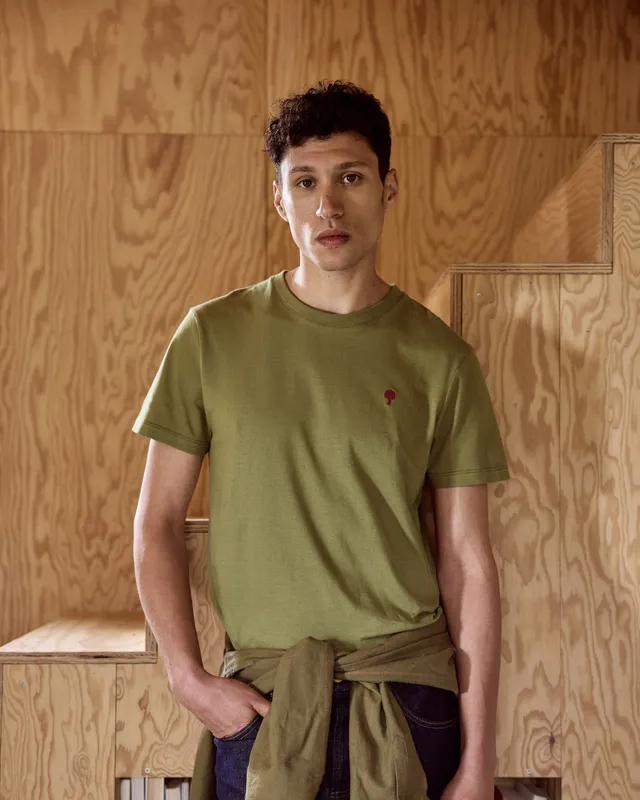 faguo-arcy-t-shirt-vert-olive-coton image 1