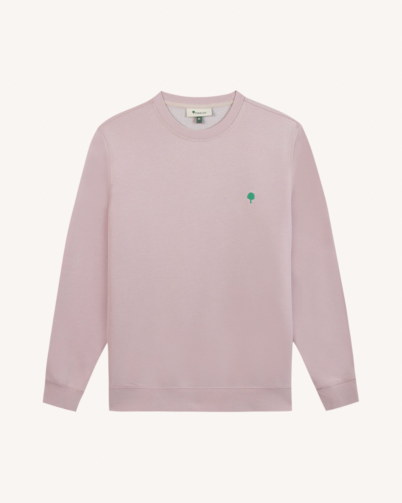 faguo-donzy-sweat-col-rond-rose-gris-molleton-homme image 2