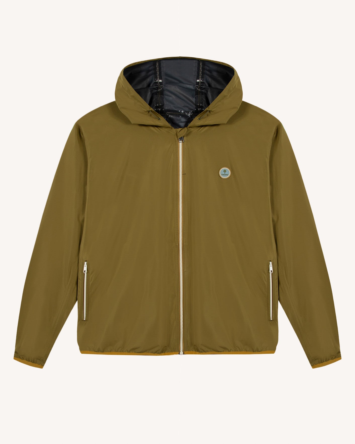 faguo-carnoet-veste-coupe-vent-kaki-fonc-homme image 2
