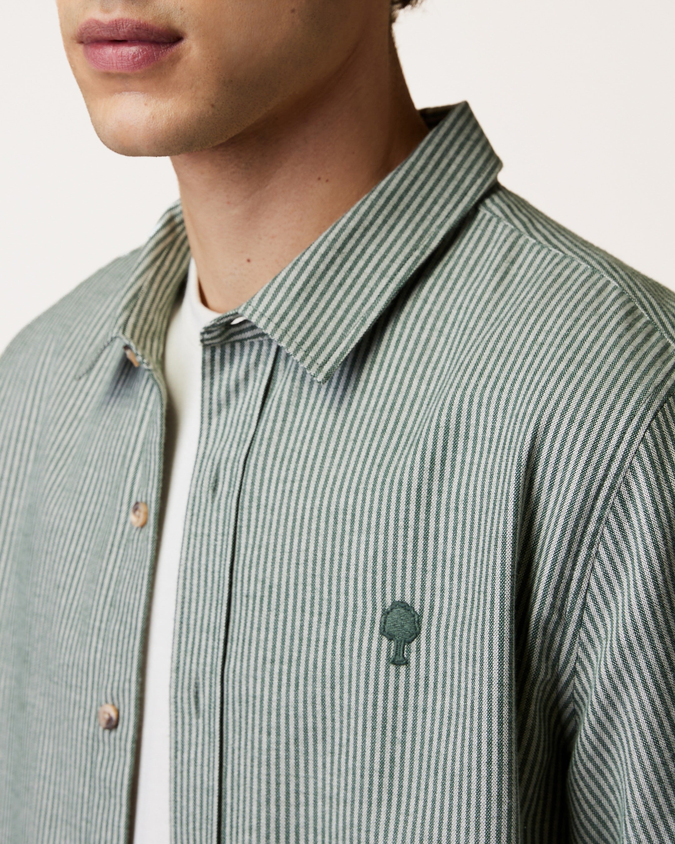faguo-iraty-chemise-ray-e-vert-cru-flanelle image 5