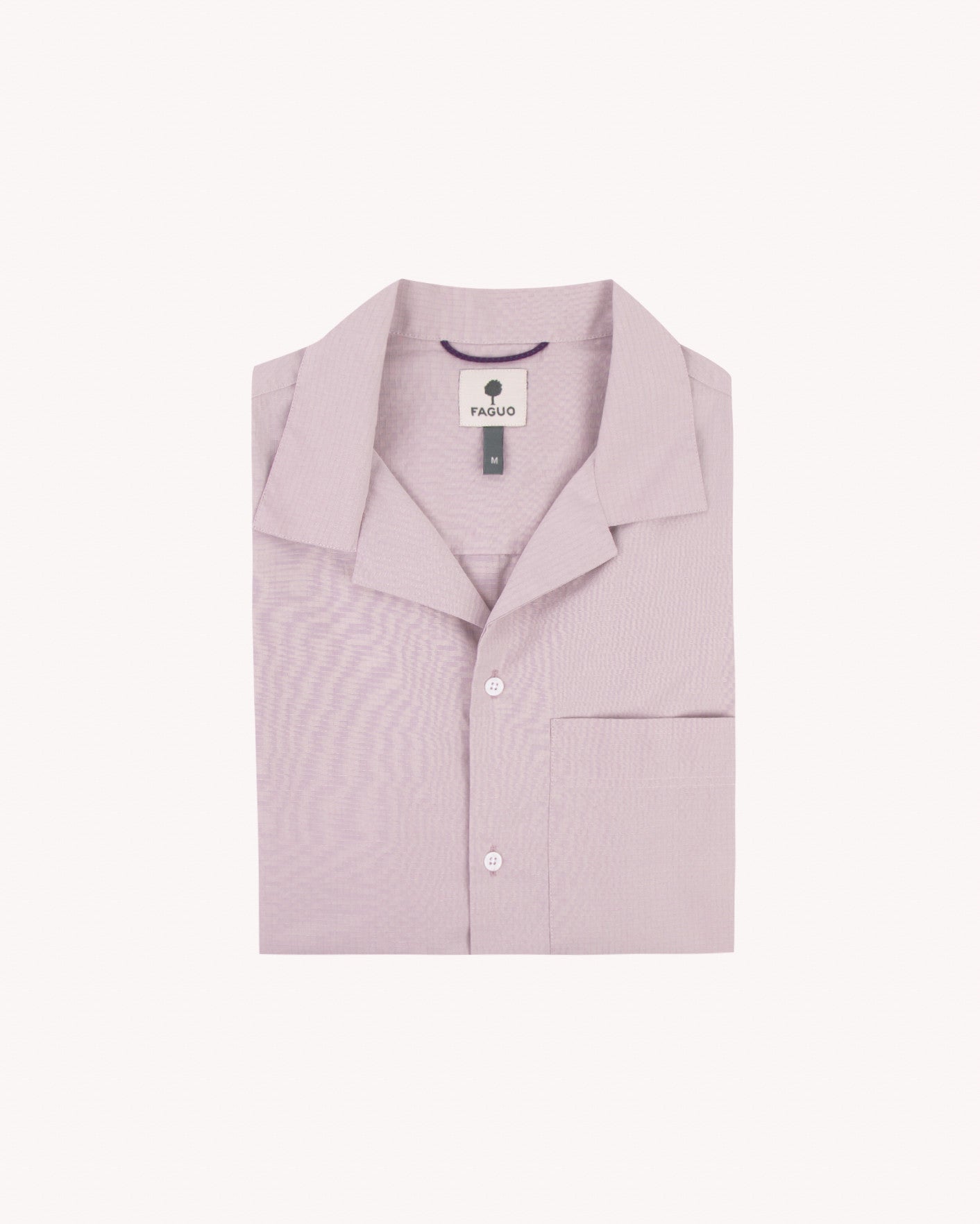 faguo-millot-chemise-manches-courtes-rose-gris-outdoor image 4