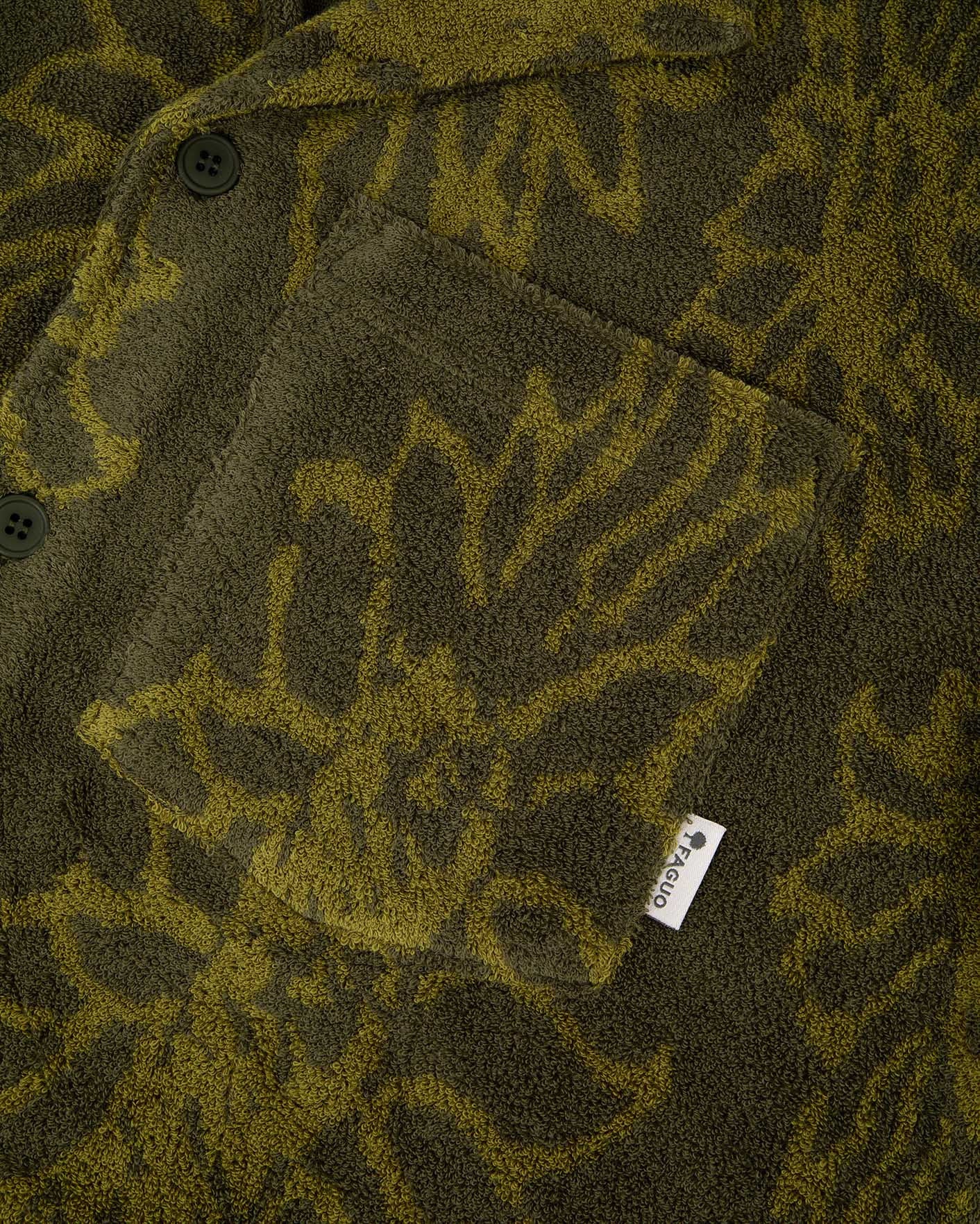 faguo-paiolive-chemise-manches-courtes-kaki-fonc-coton-bio image 3