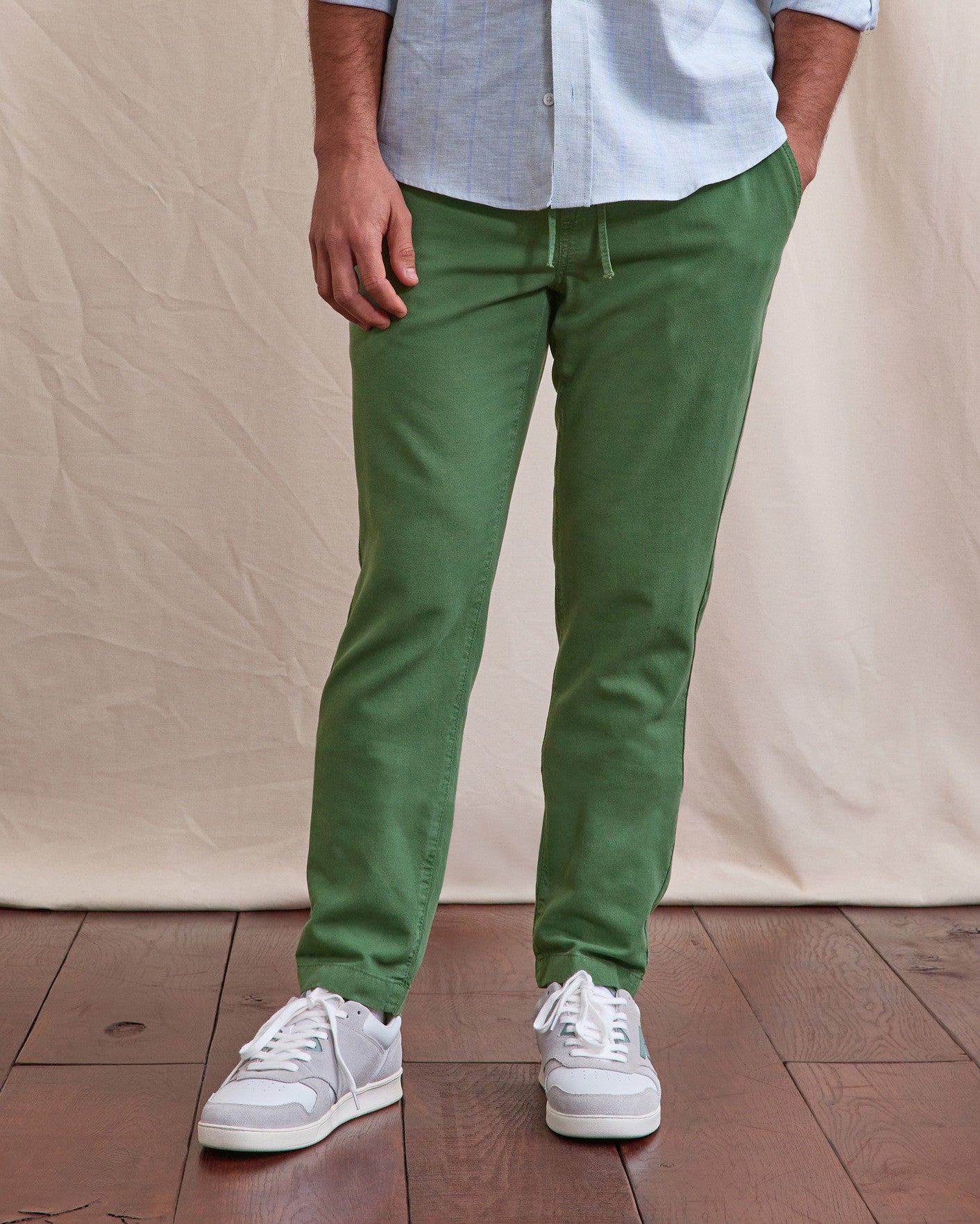 faguo-dreuille-pantalon-en-lin-vert-sapin image 1