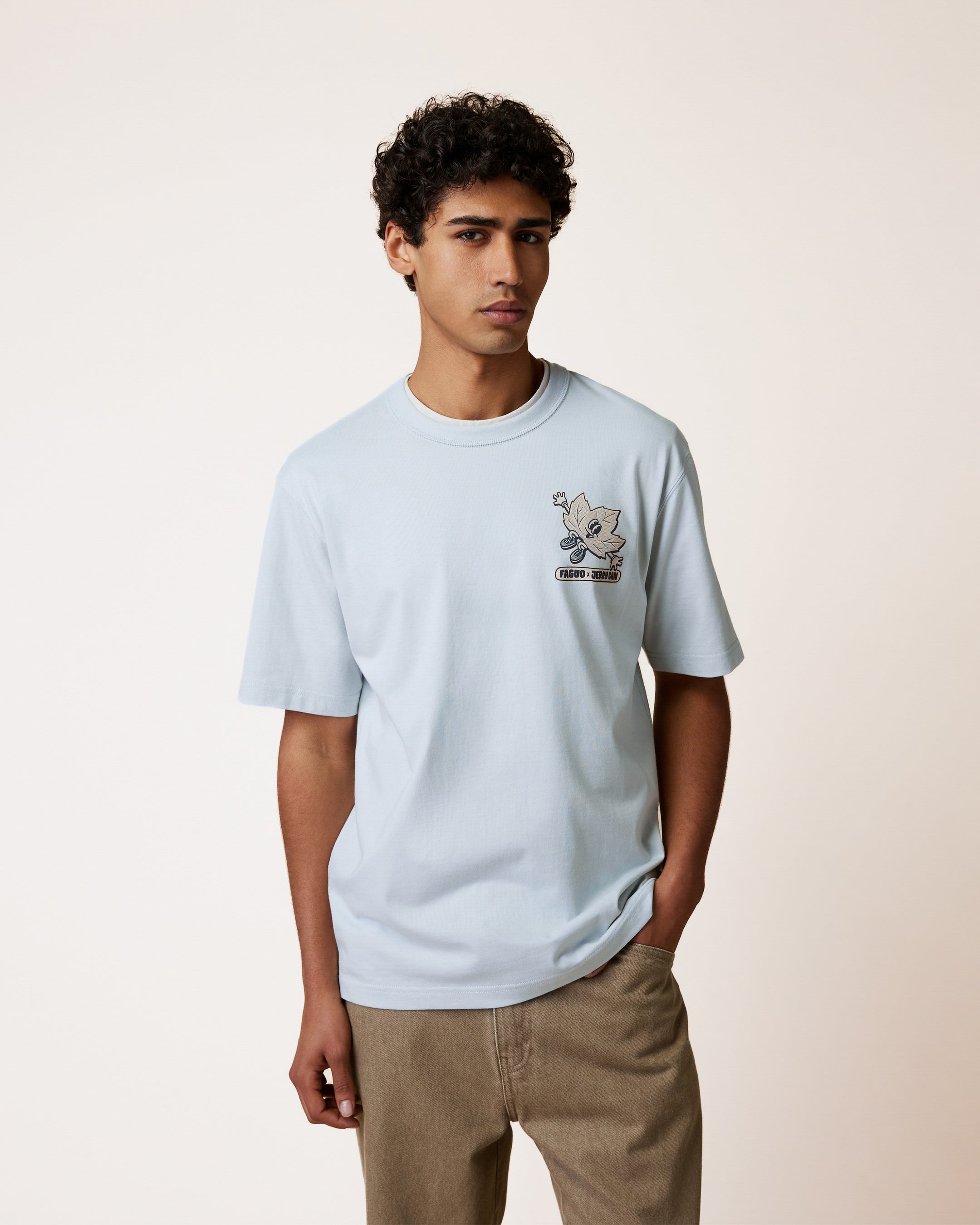 faguo-lugny-t-shirt-large-bleu-coton-recycl image 6