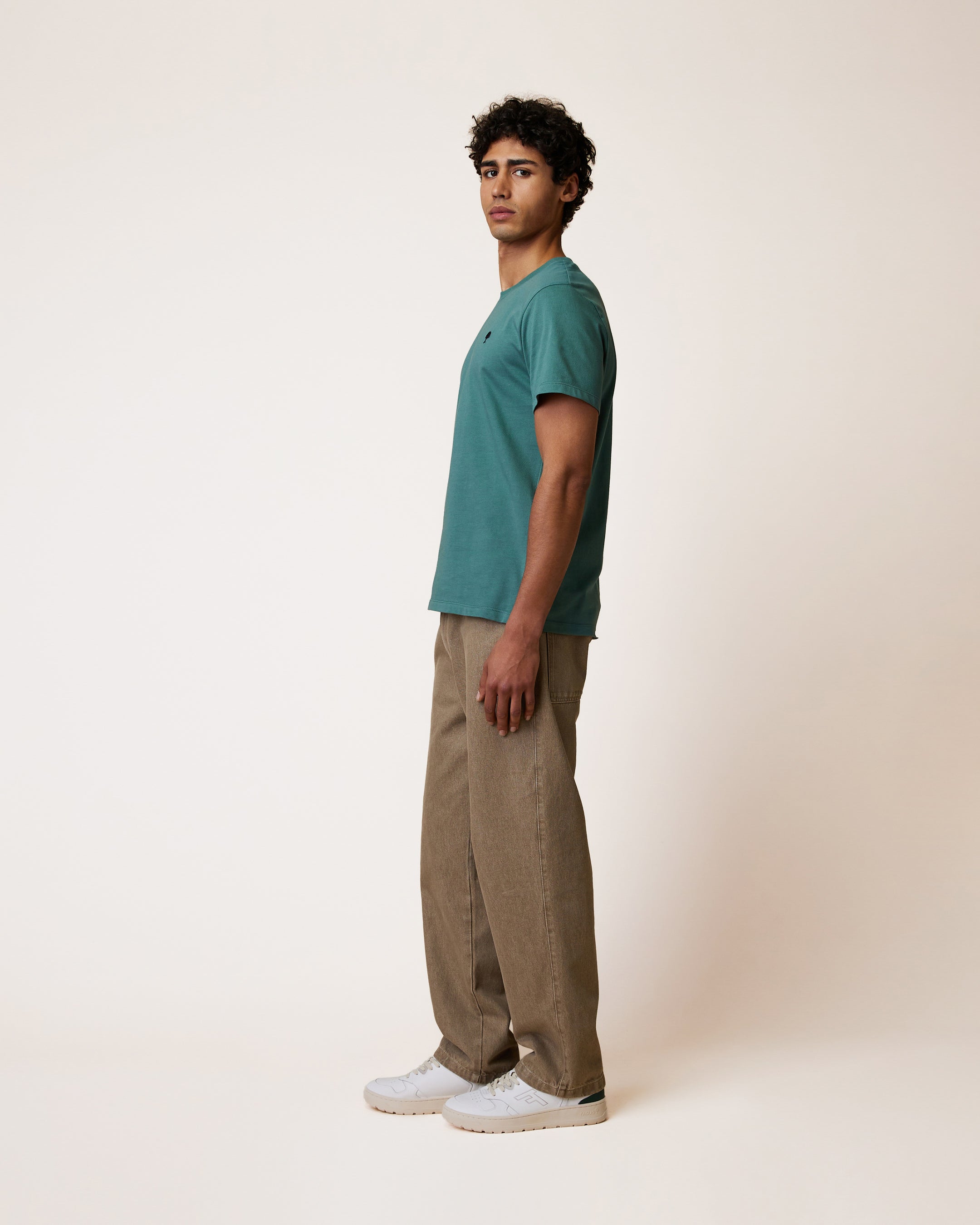 faguo-arcy-t-shirt-vert-gris-coton-recycl image 5