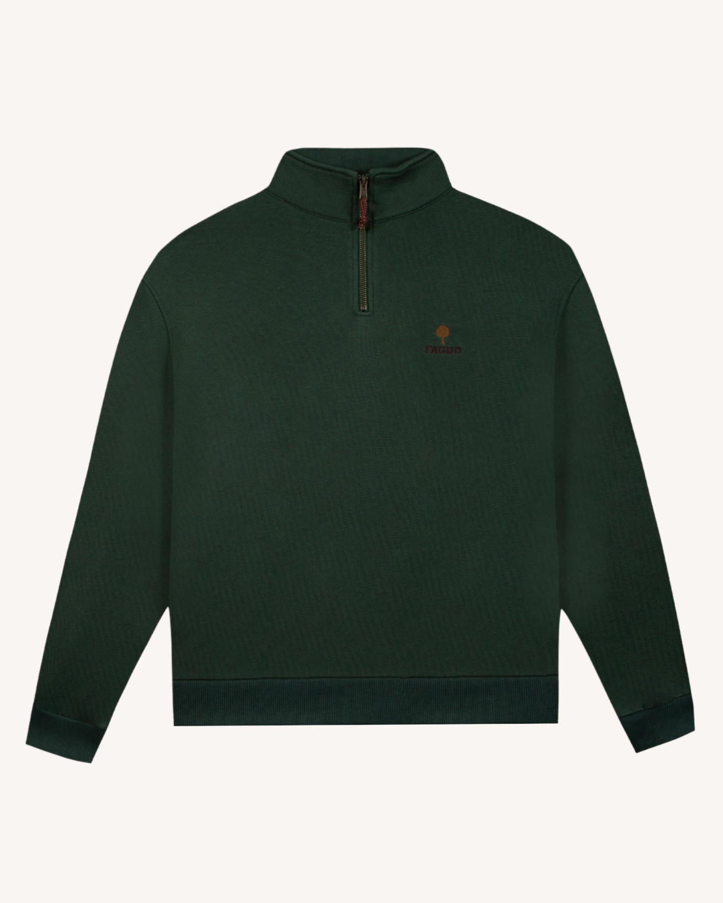 faguo-amboise-sweat-zipp-vert-for-t-coton-bio-homme image 2