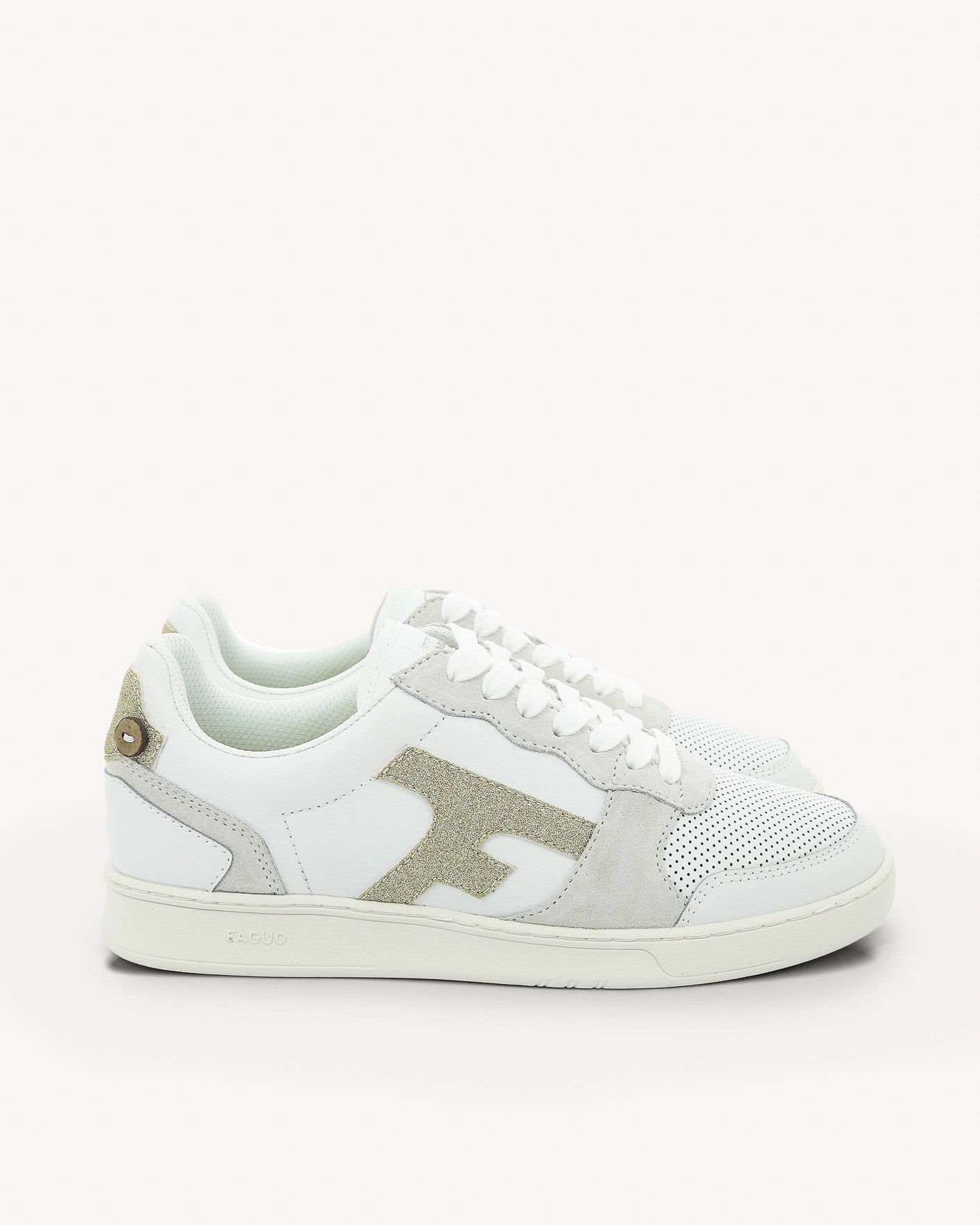 faguo-baskets-femme-hazel-blanches-et-dor-es-en-cuir image 1