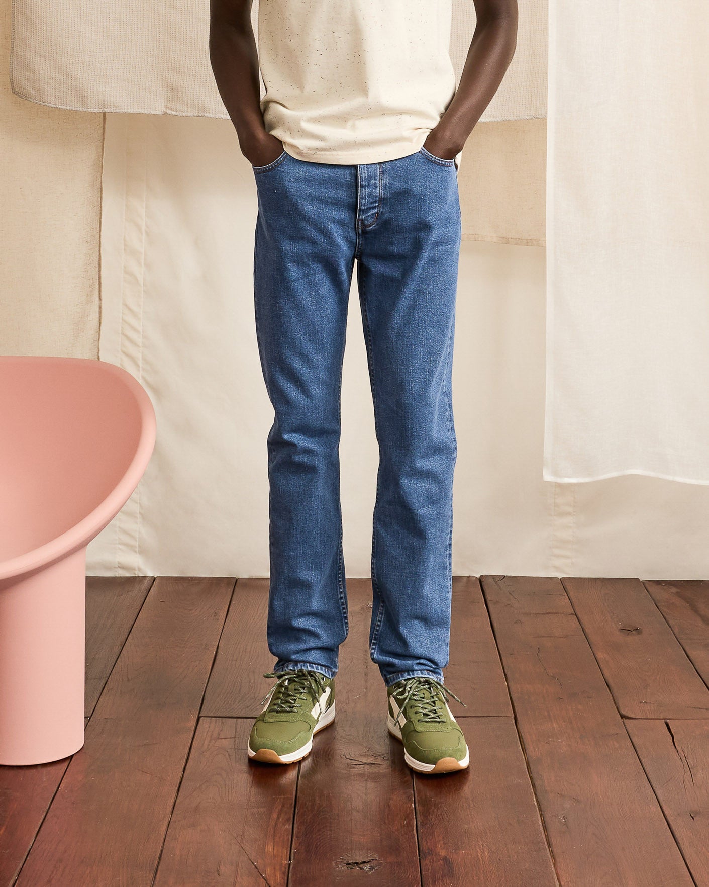 faguo-denim-slim-jean-slim-denim-clair-recycl image 3