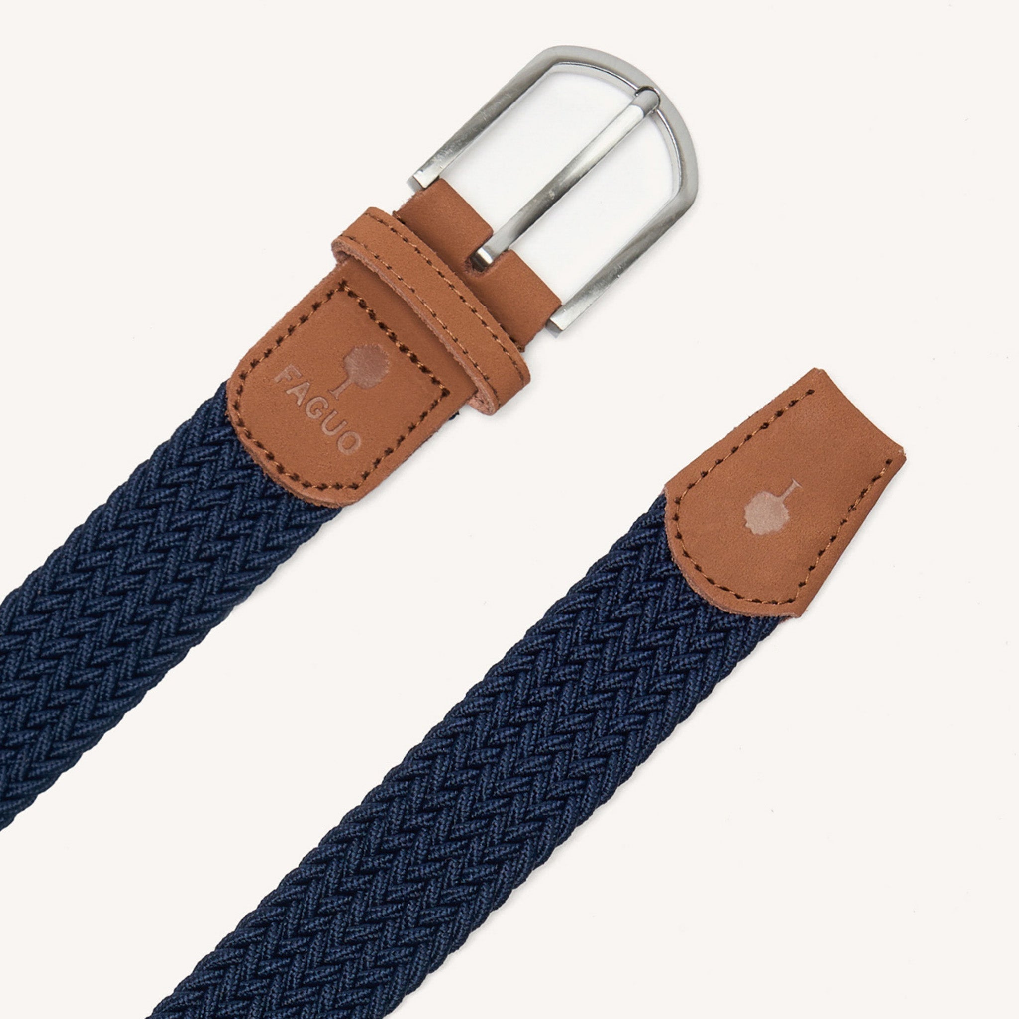 faguo-belt-ceinture-tress-e-bleu-marine-dor image 2