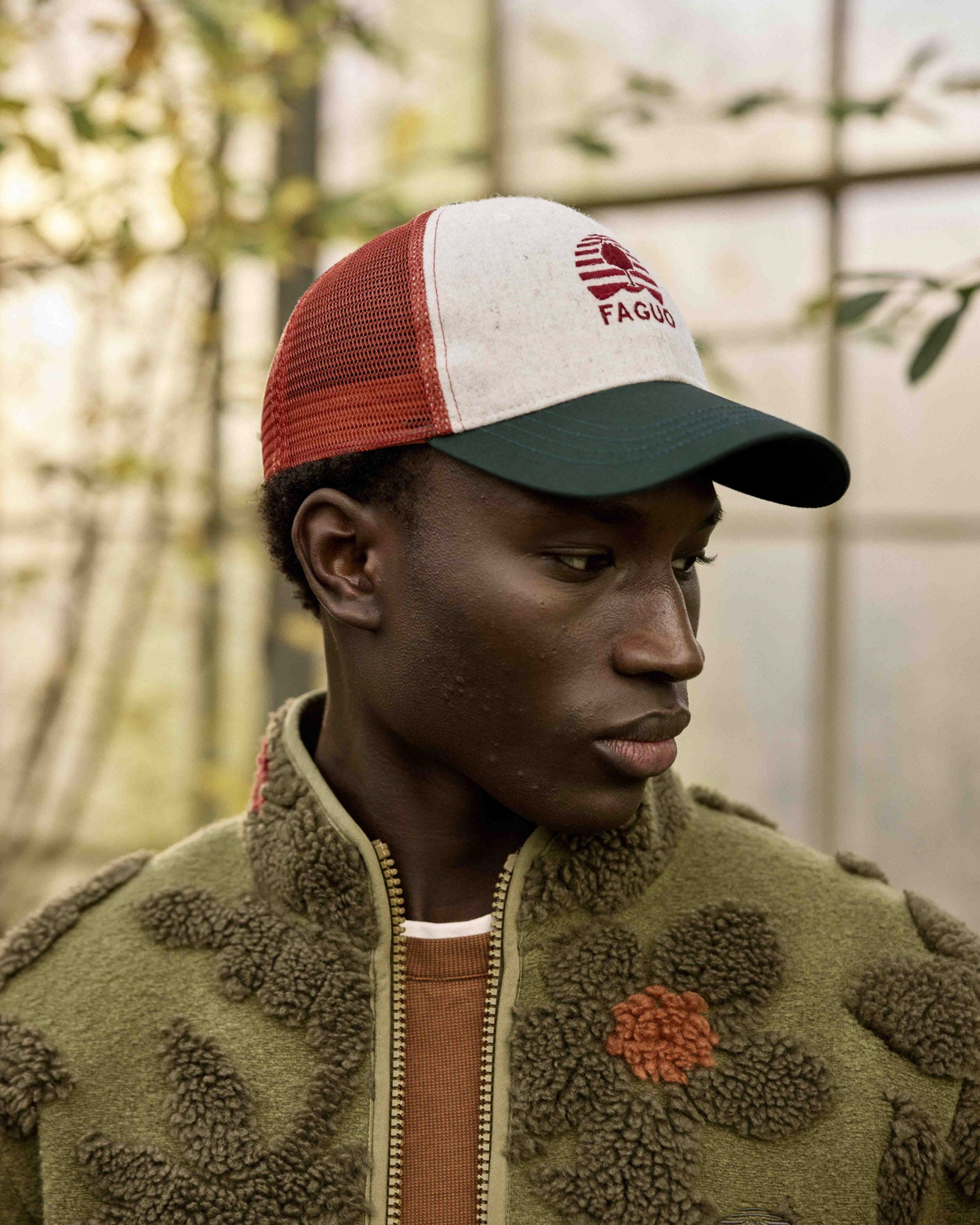 faguo-trucker-casquette-vert-fonc-et-multicolore image 3