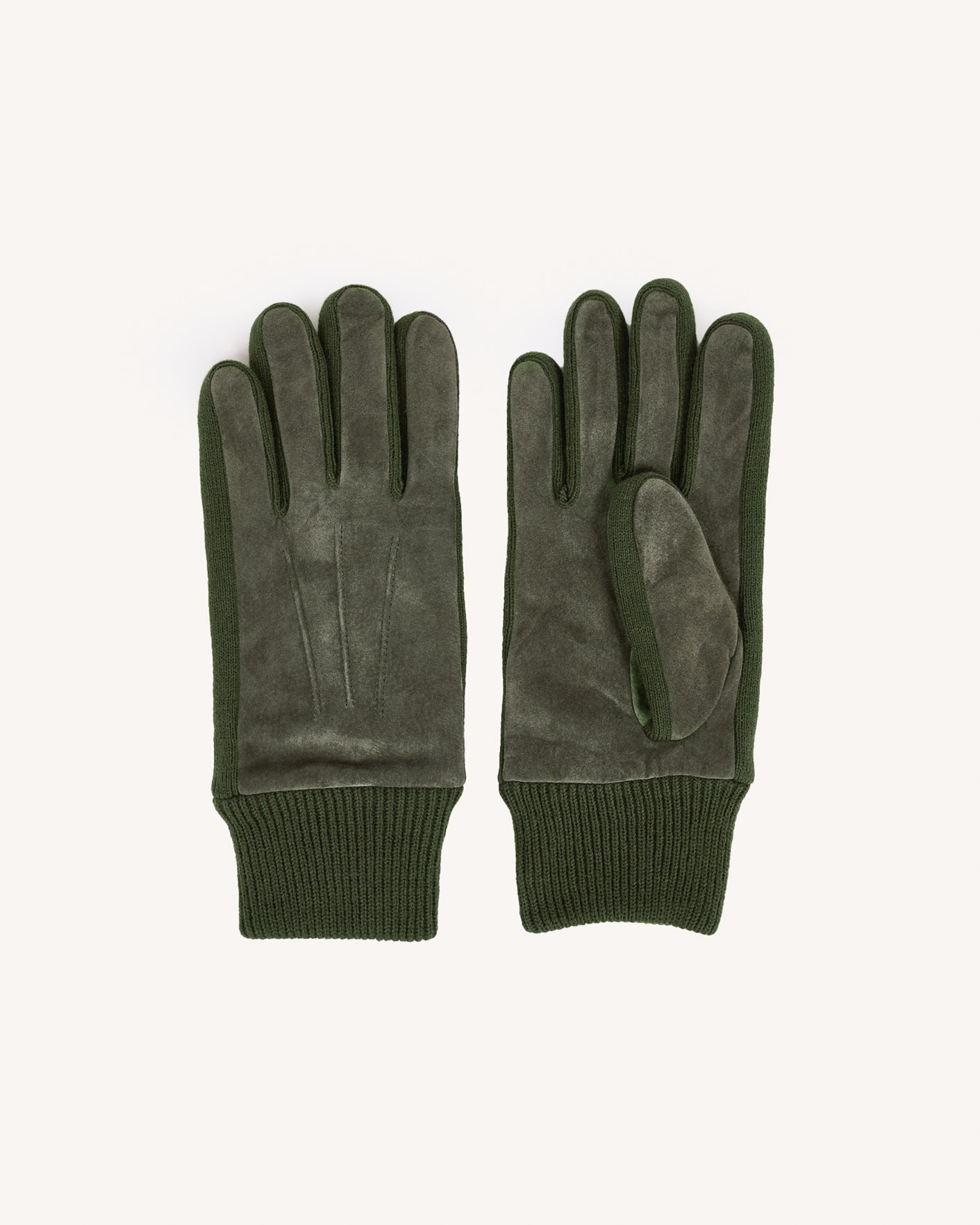 faguo-gloves-mix-gants-cuir-porc-et-laine-kaki image 1