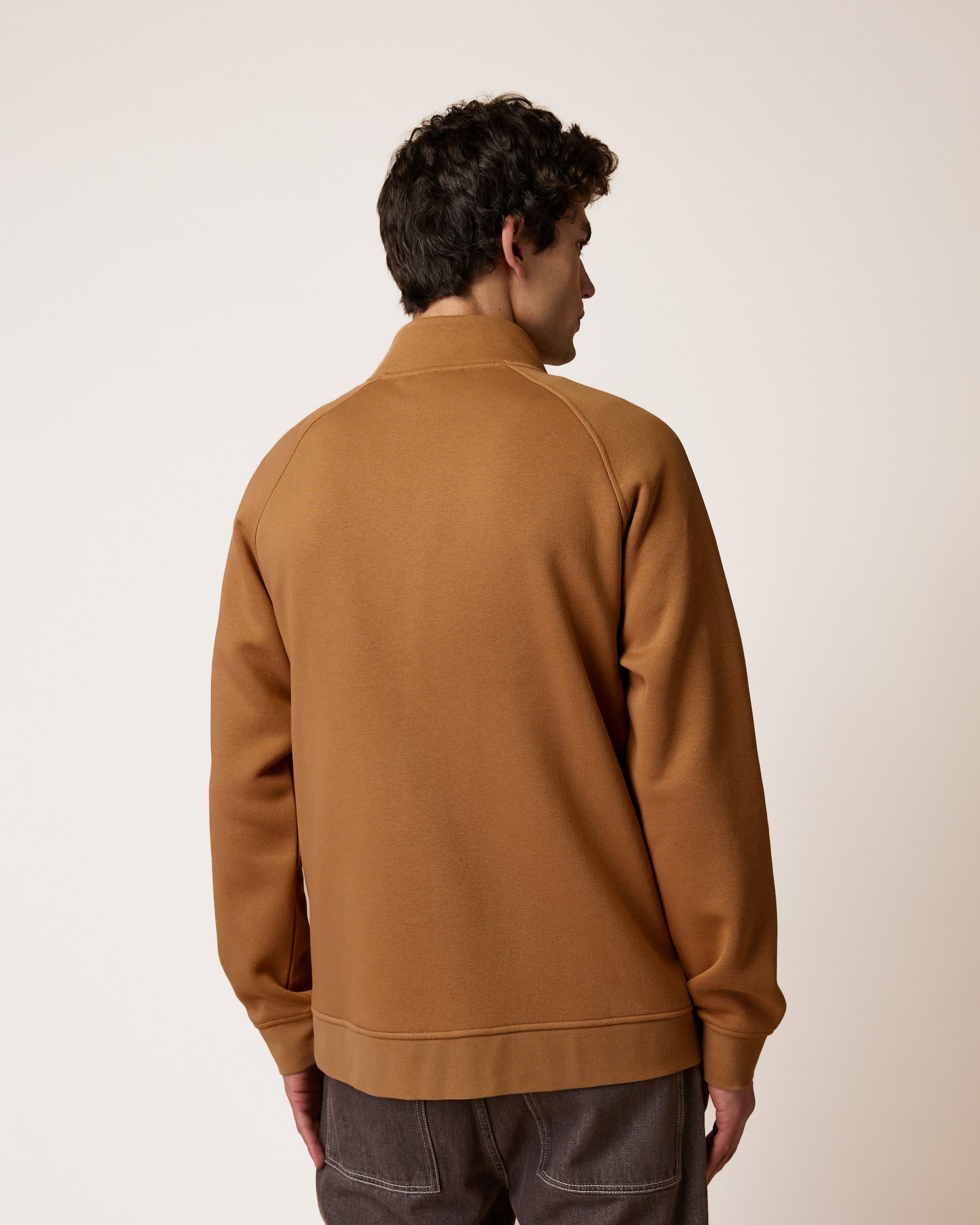 faguo-horte-veste-sweat-zipp-homme-camel-zip-bicolore image 6