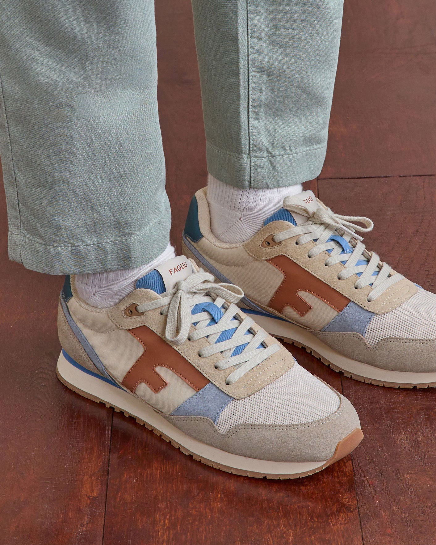 faguo-elm-baskets-beige-camel-et-bleu image 3