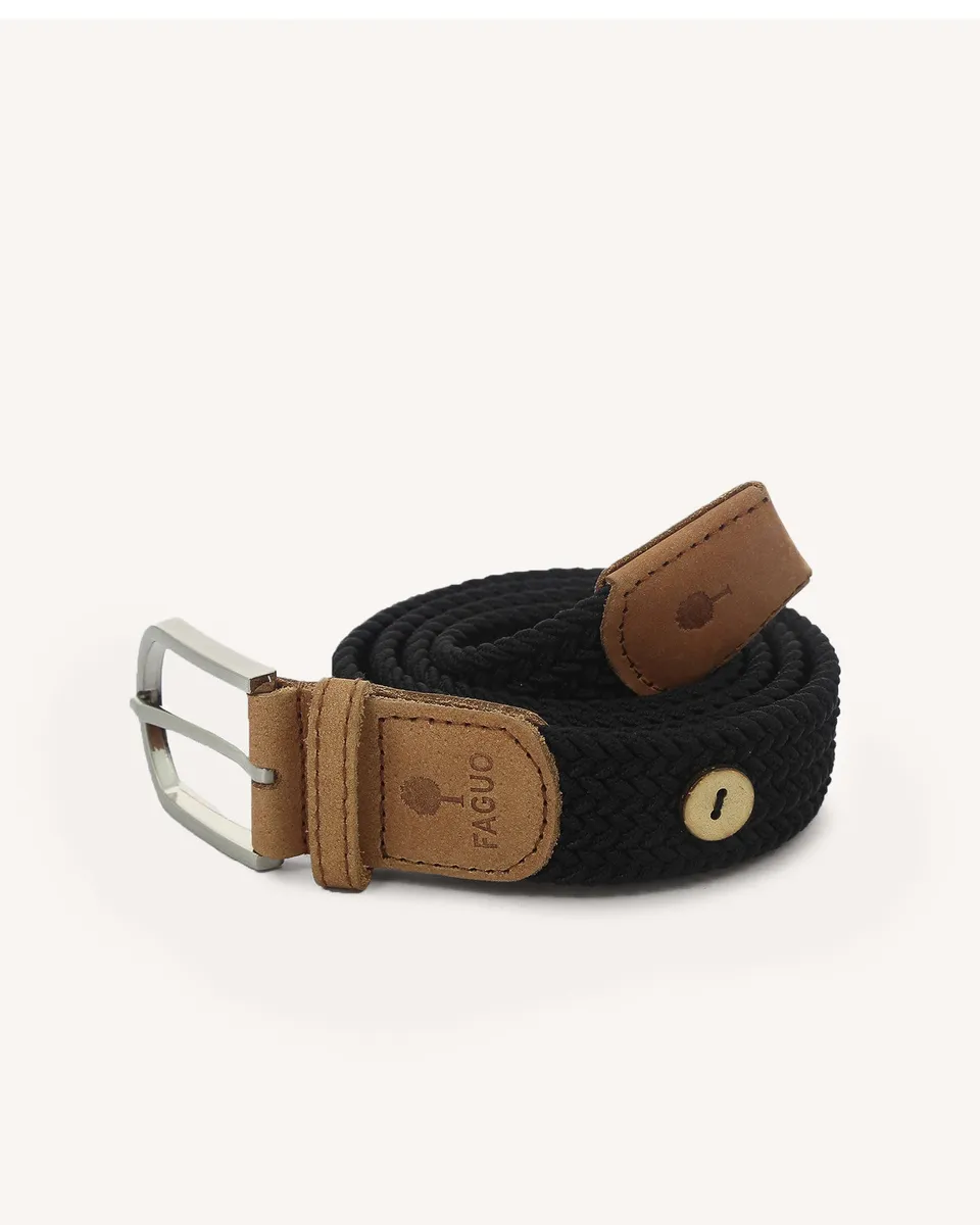faguo-belt-ceinture-tress-e-noir-lastique image 1