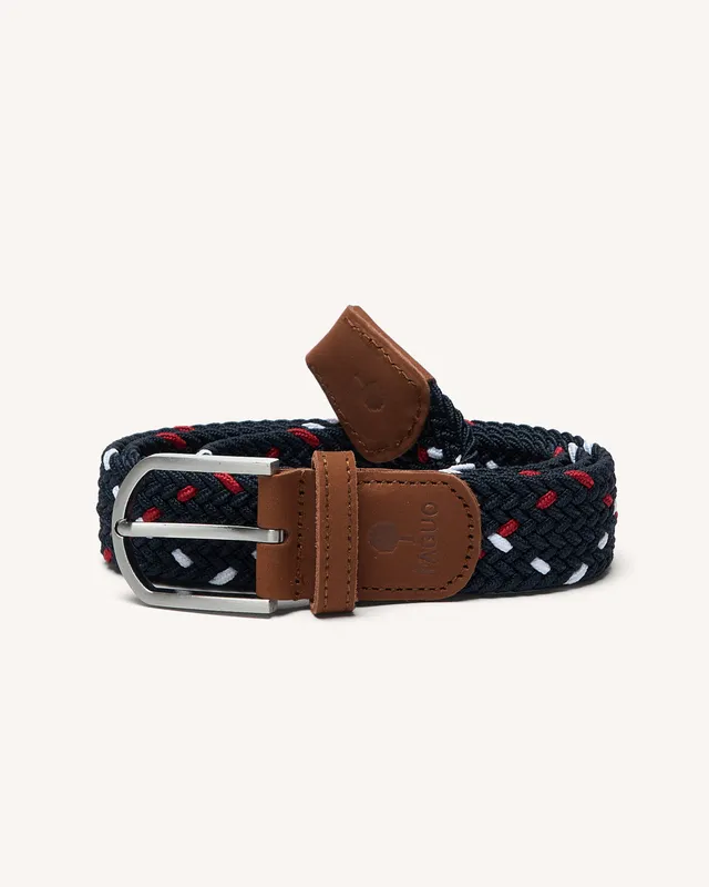 faguo-belt-ceinture-tress-e-lastique-marine-et-rouge image 1