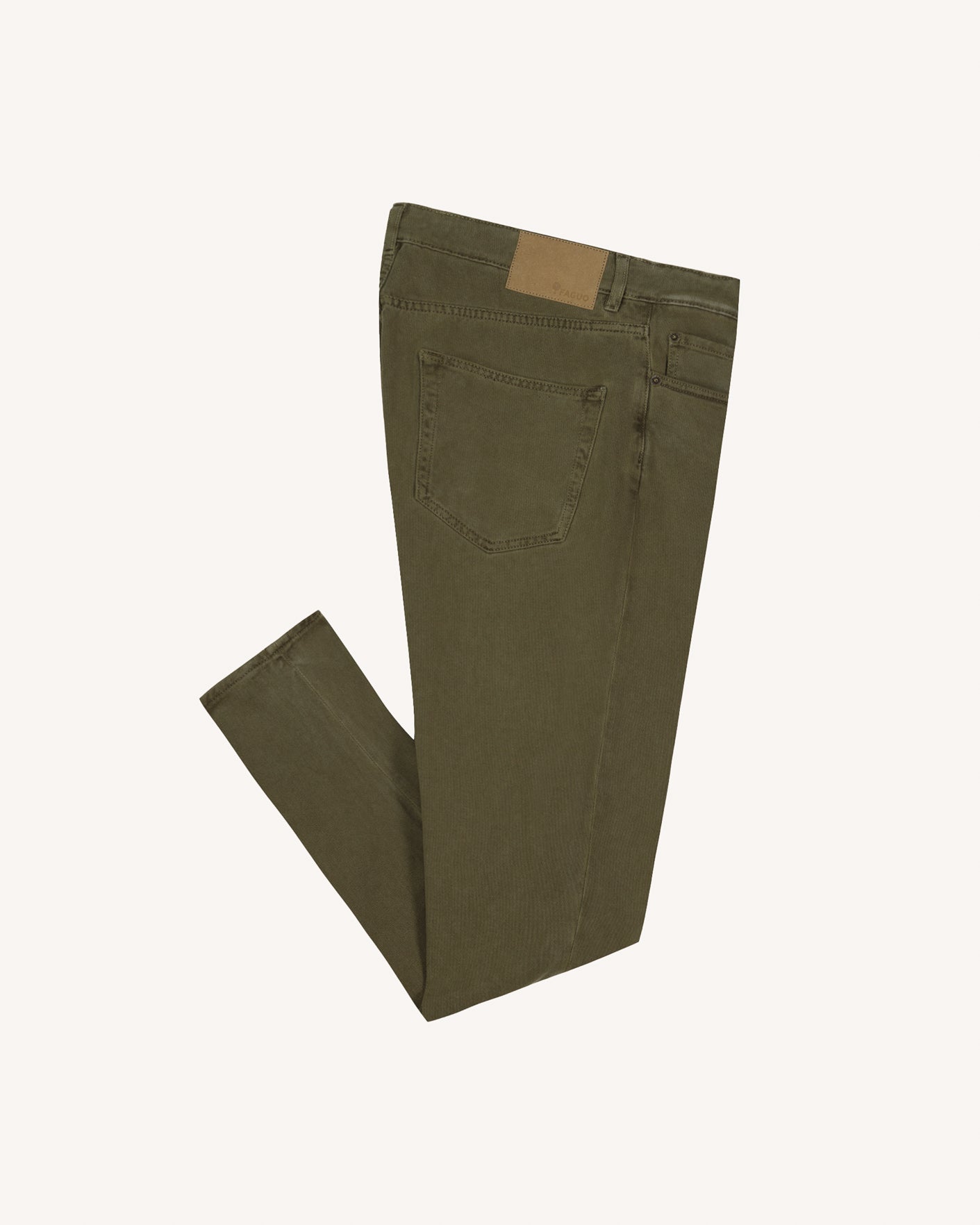 faguo-tapered-jean-homme-marron-coton-recycl-coupe-fusel-e image 2