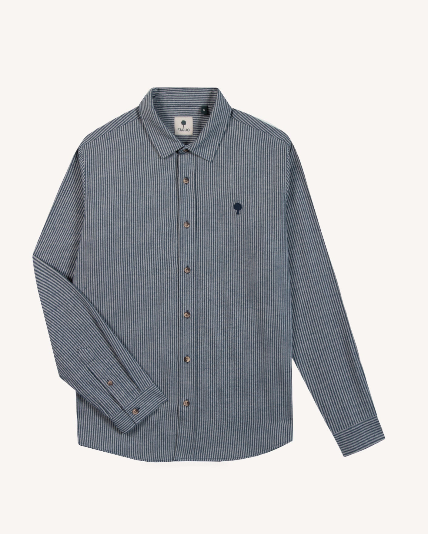 faguo-iraty-chemise-ray-e-cru-et-bleu-marine-flanelle image 3