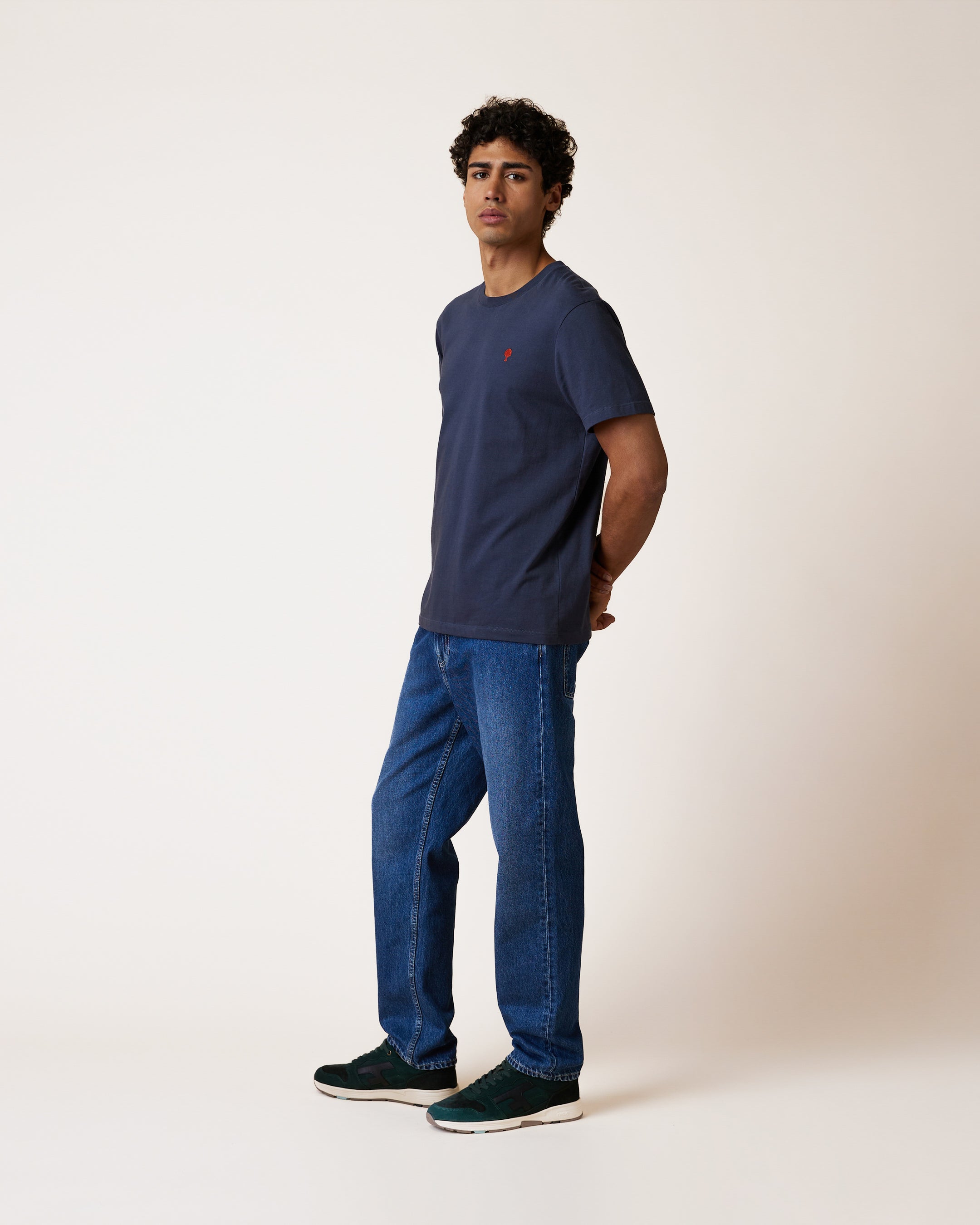 faguo-arcy-t-shirt-marine-gris-coton-recycl-homme image 4