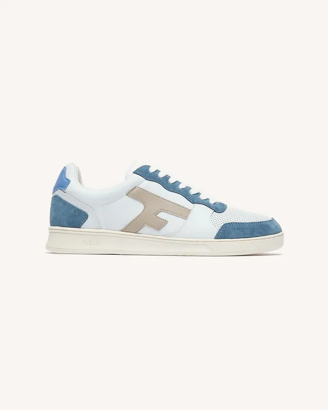 faguo-hazel-baskets-homme-blanc-et-bleu-cuir image 1