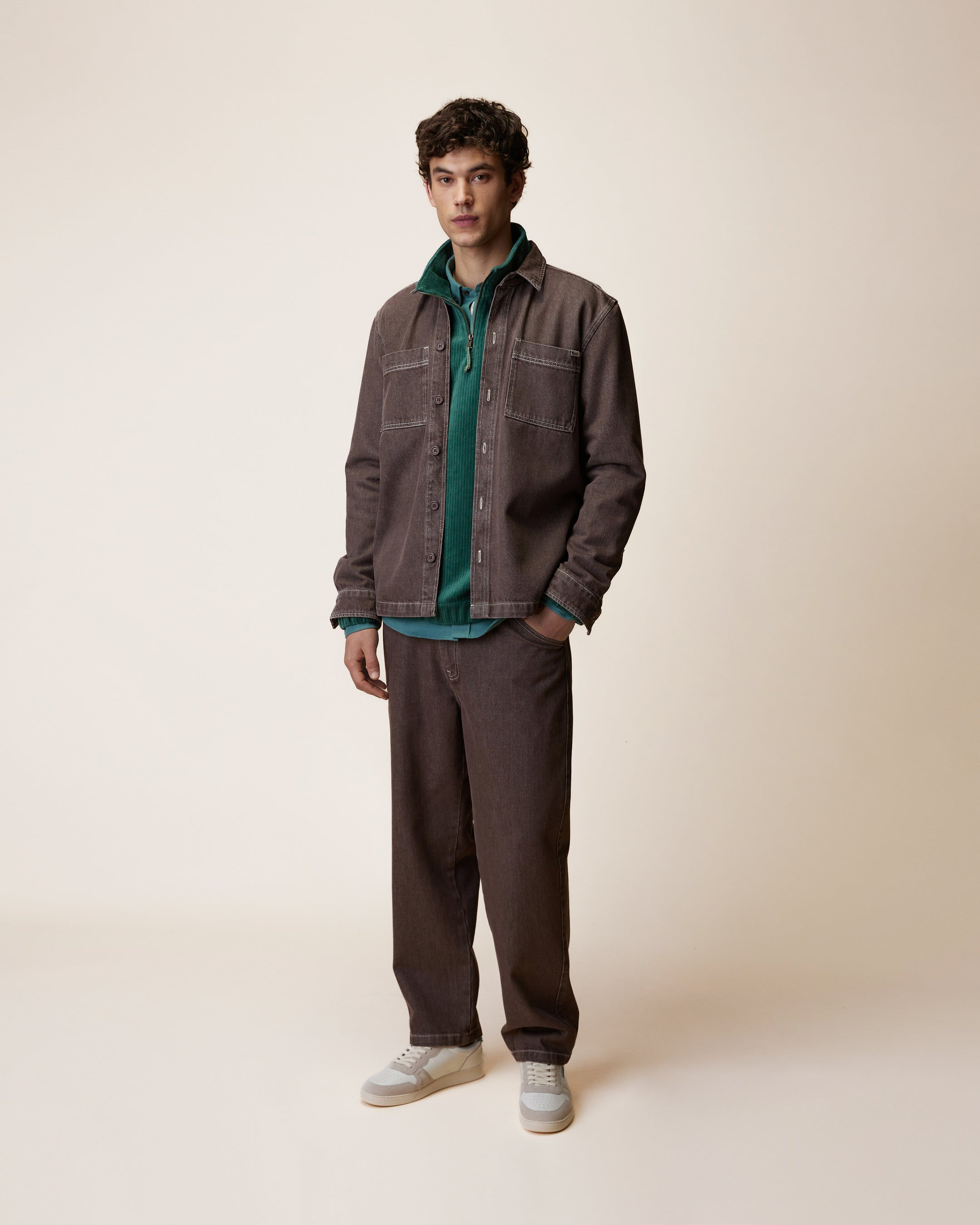 faguo-clemont-surchemise-denim-chocolat-homme image 4