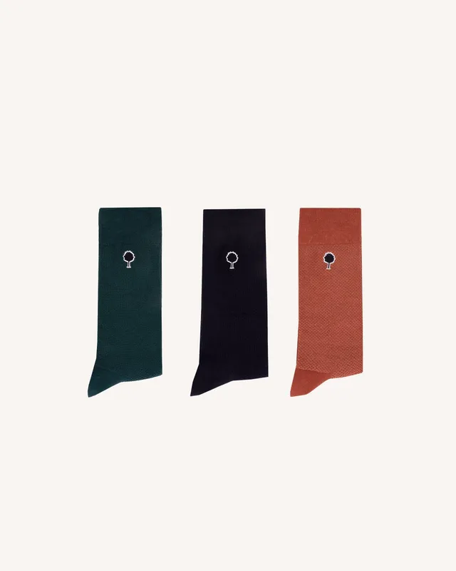 faguo-lot-de-3-paires-de-chaussettes-bleu-marine-et-rouge image 1