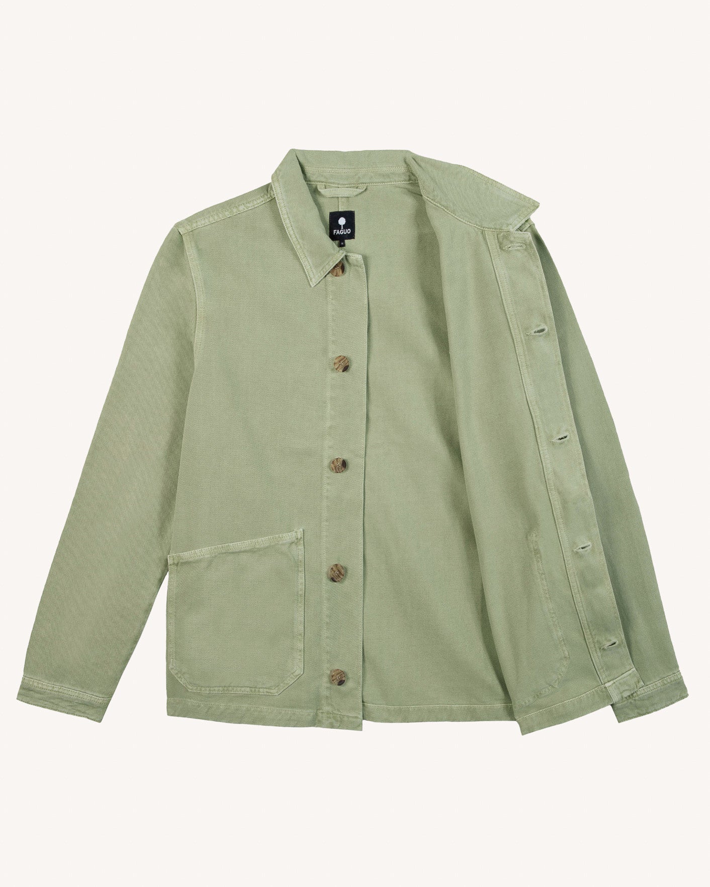 faguo-liffre-veste-coton-homme-kaki-clair image 4