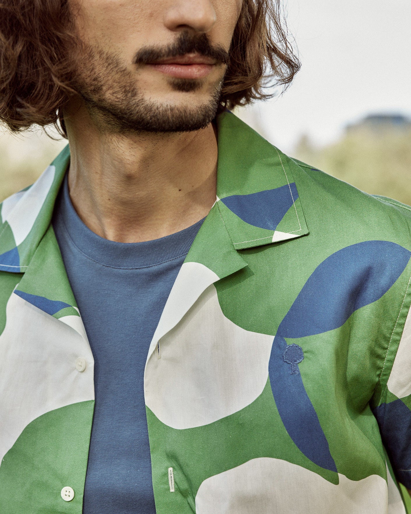 faguo-vimy-chemisette-crue-et-verte-coton-homme image 3