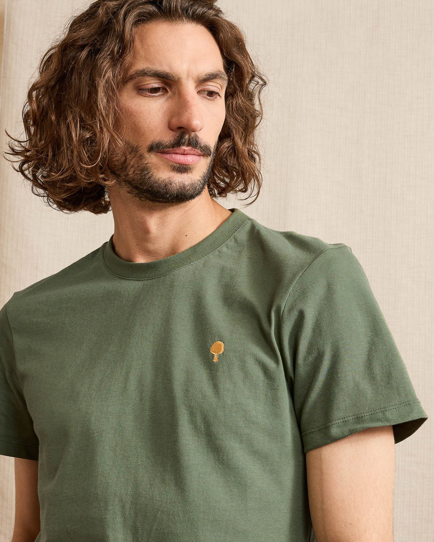 faguo-arcy-t-shirt-kaki-clair-coton image 3