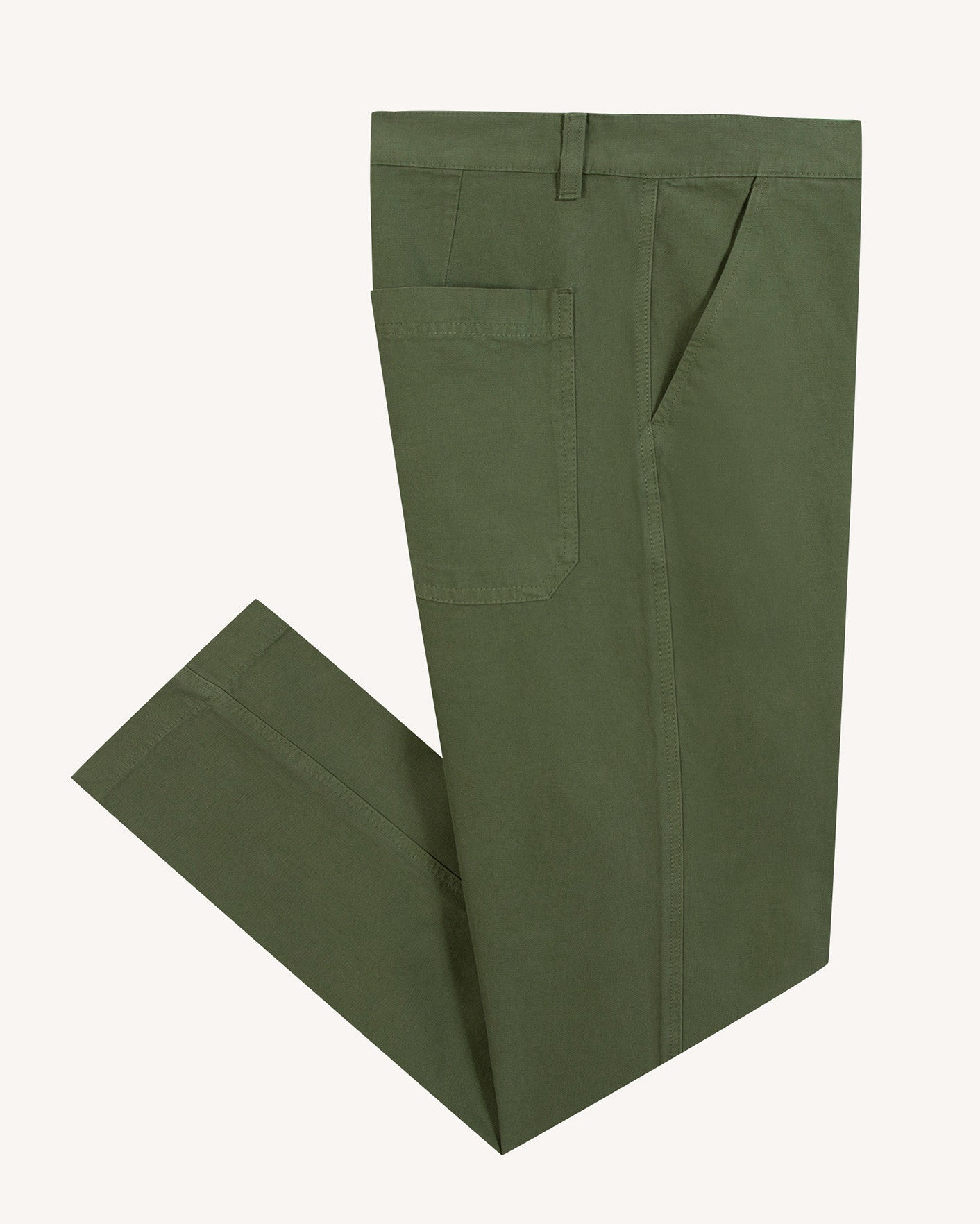 faguo-hagenau-chino-vert-kaki-canvas-droit image 4