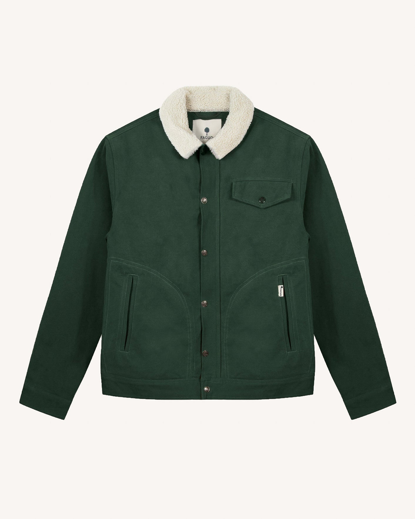 faguo-seillon-blouson-homme-vert-fonc-doublure-sherpa image 3